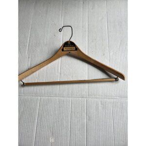 Vintage Wishbone Wooden Advertising‎ Clothes Hanger Nathan's Shreveport